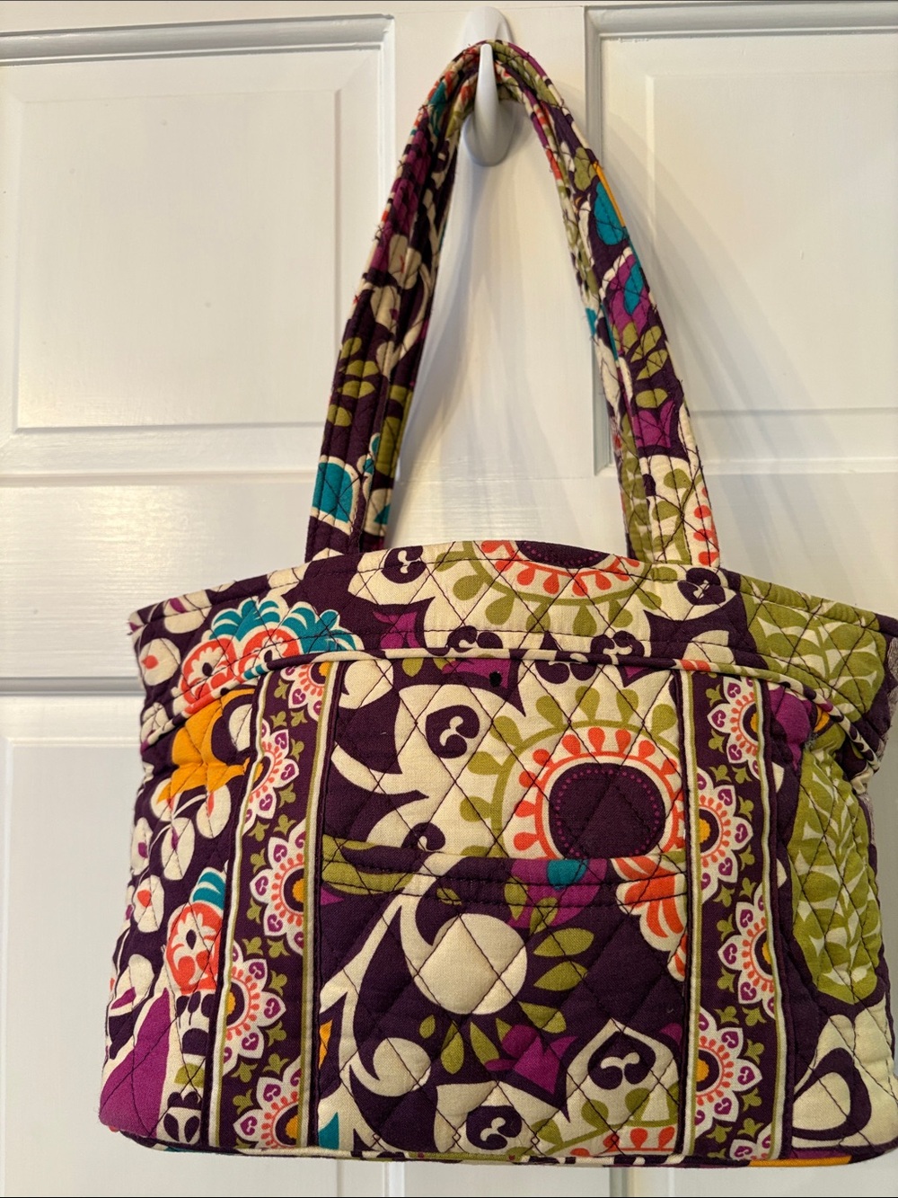 Vera Bradley Plum Crazy Tote Shoulder Bag Preowned